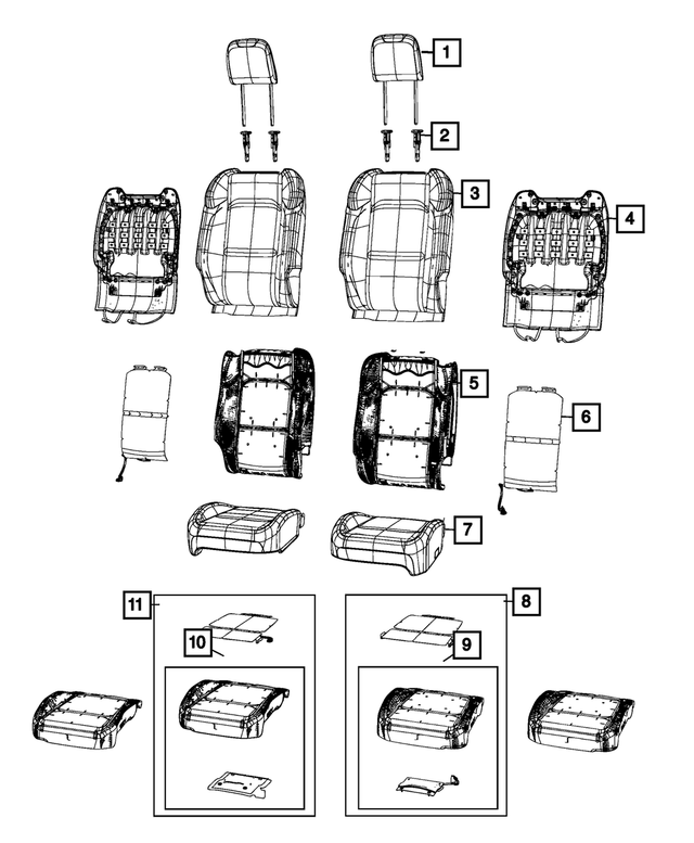 MOPAR 純正 2023年式 ルビコン用 モジュラーシートバック jeep ユーティリティ グリッドシステム (JL/JT)