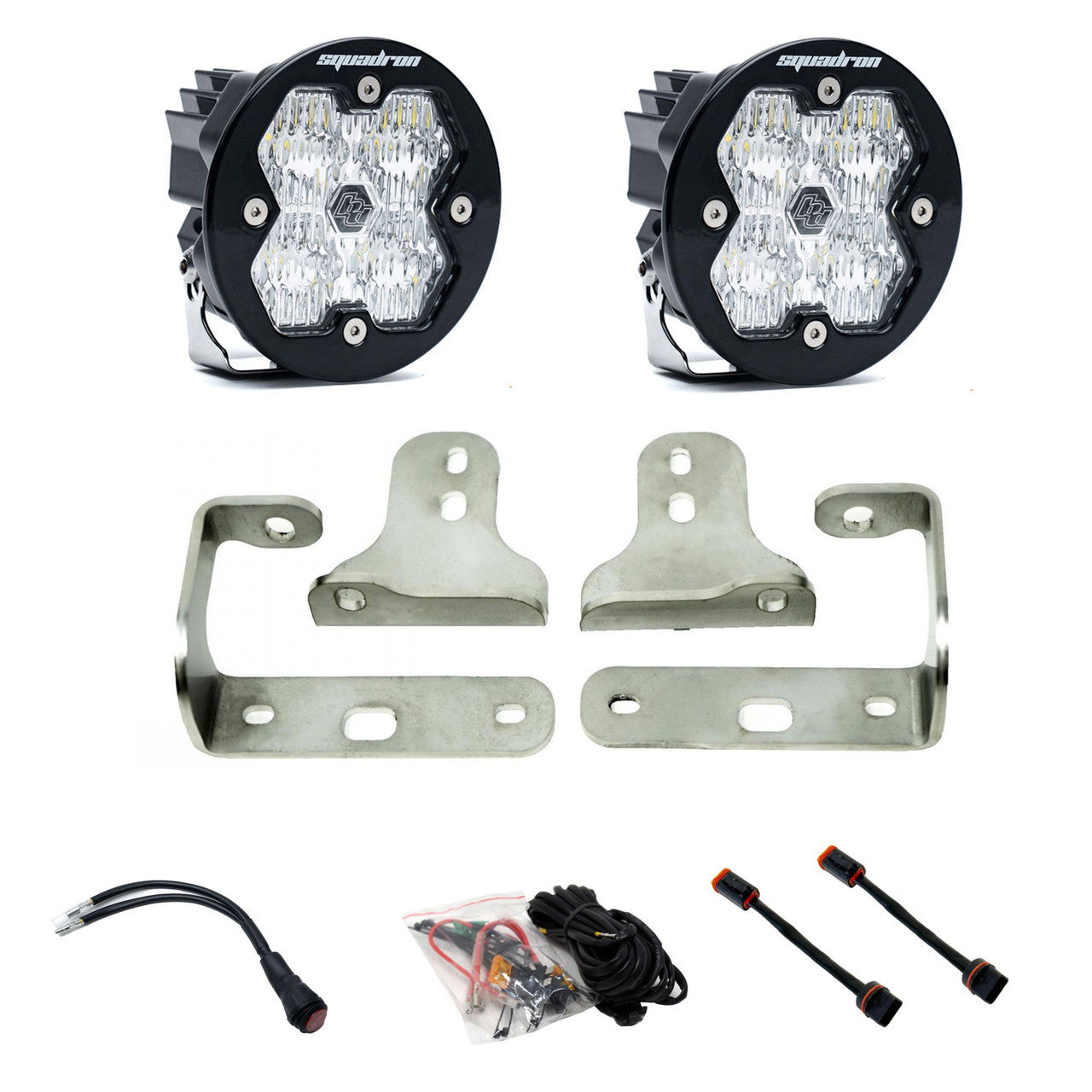 Baja Designs JL/JT専用 スクワドロン-R 2.0 スポーツ フォグ ポケットライト キット(スポーツバンパー用)