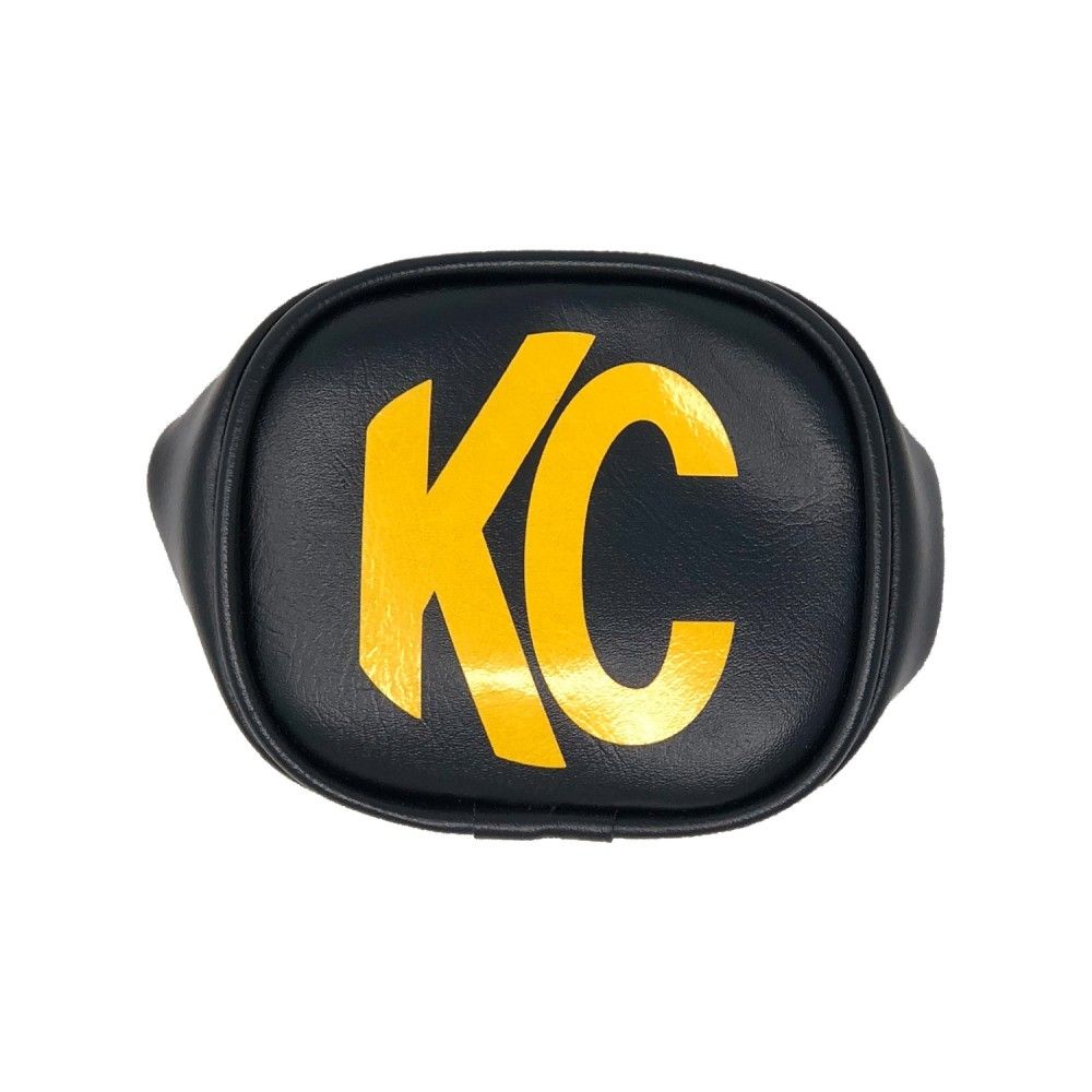 KC HiLiTES 2x3インチ ソフトカバー 2枚セット (ブラック / イエロー KC ロゴ)