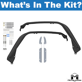 Metalcloak メタルクローク Overland アルミニウム チューブ フェンダー フロント ペア(JL/JT)