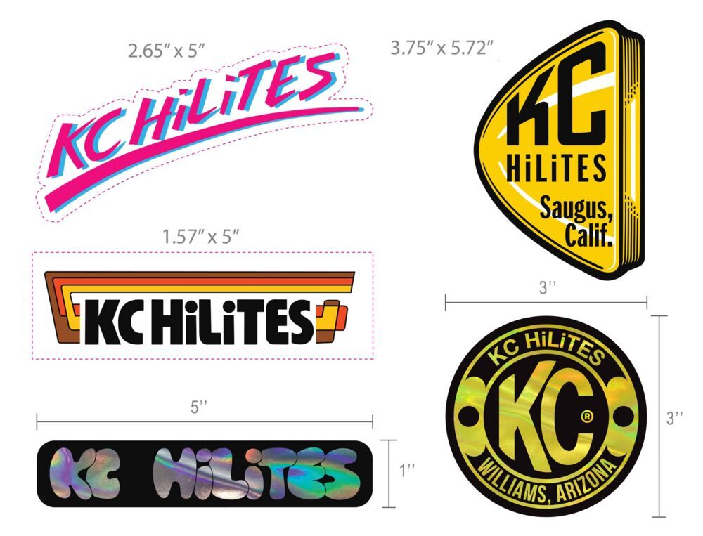 KC HiLiTES Throwback レトロ ロゴ ステッカーパック