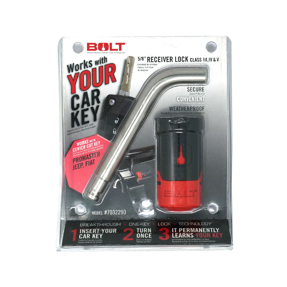 BOLT Lock 5/8" ヒッチピンロック 純正キー対応