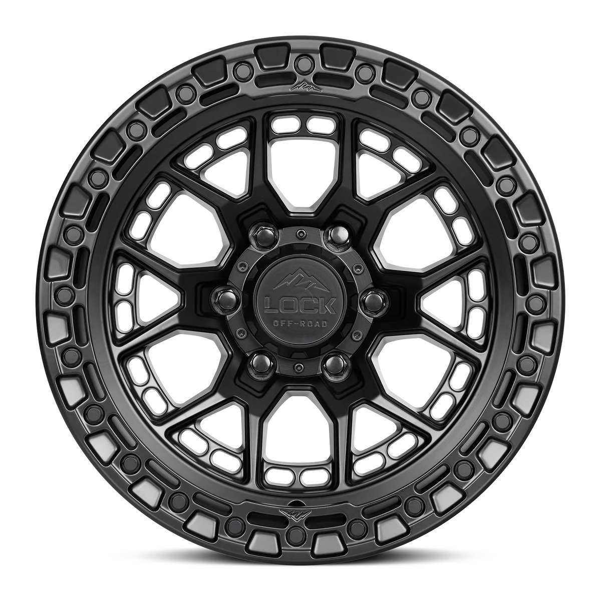Lock Off Road Wheels ロックオフロード ホイール COMMANDO | Matte Black w/ Gloss Black Ring