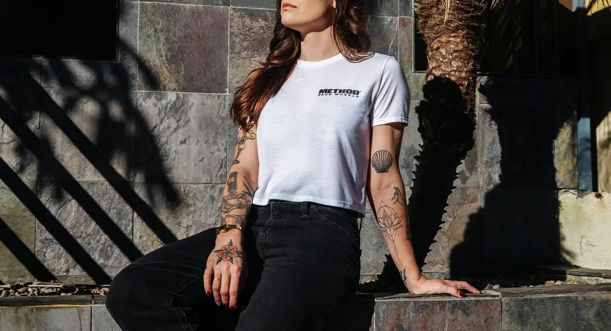 Method Race Wheels Endless Summer Ladies Crop Top Tシャツ White (女性用)
