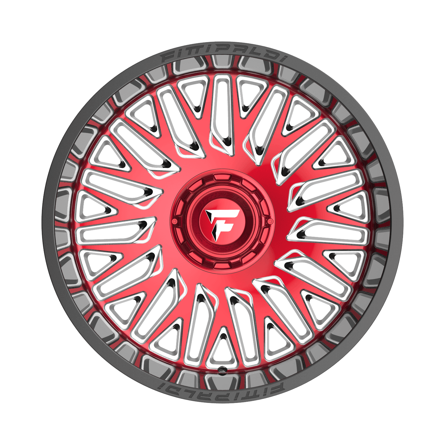 Fittipaldi Off Road FA07MBRM | GLOSS BLACK MACHINED FACE WITH RED TINT AND MILLED WINDOWS