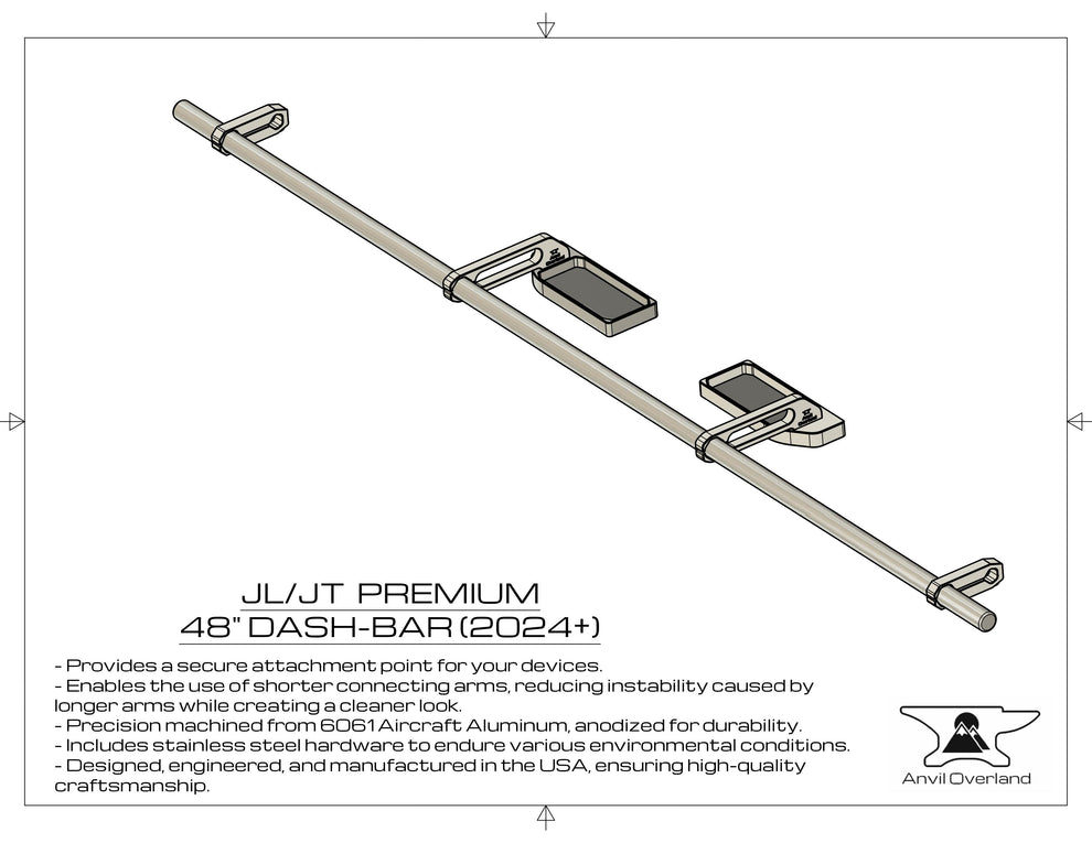 Anvil Overland アンヴィル・オーバーランド JL JT 2024+ ダッシュバー 24inch / 48 inch