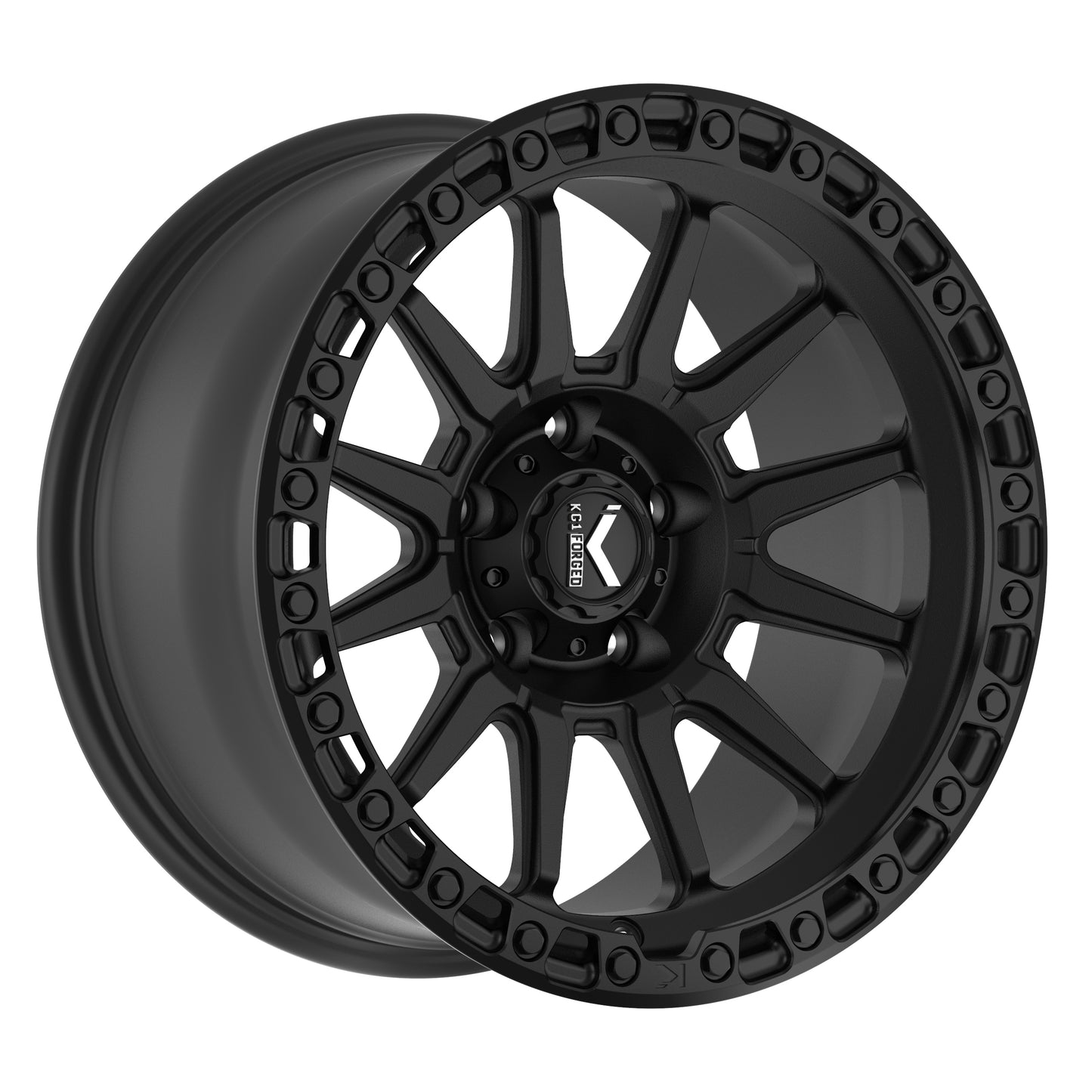KG1 FORGED ホイール KO105F ADRENALINE | TEXTURED MATTE BLACK BLACK RING