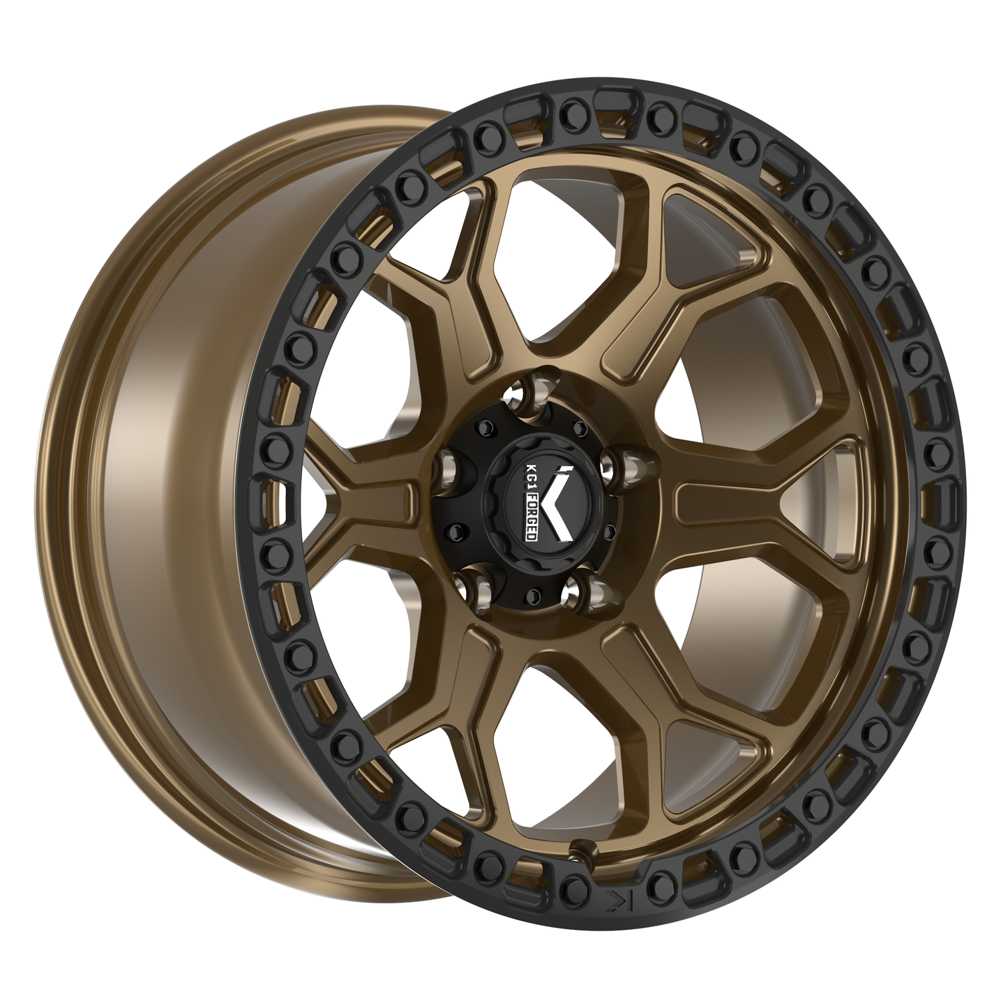 KG1 FORGED ホイール KO111F BISHOP | TEXTURED BRONZE WHEEL BLACK RING