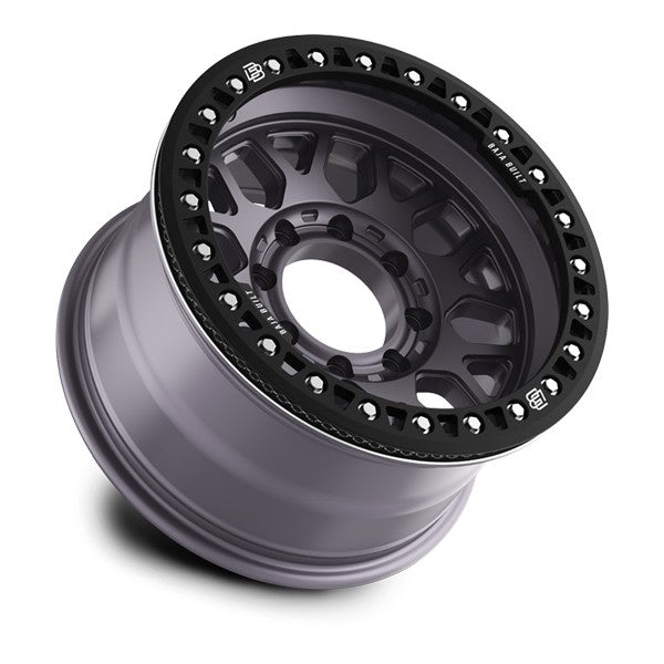 Baja Built バハビルト Lite Brite Outlaw Cast Beadlock | Satin Graphite (black ring & aluminum bolts) キャストホイール