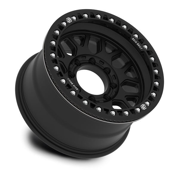 Baja Built バハビルト Lite Brite Outlaw Cast Beadlock | Matt Black (black ring & aluminum bolts) キャストホイール