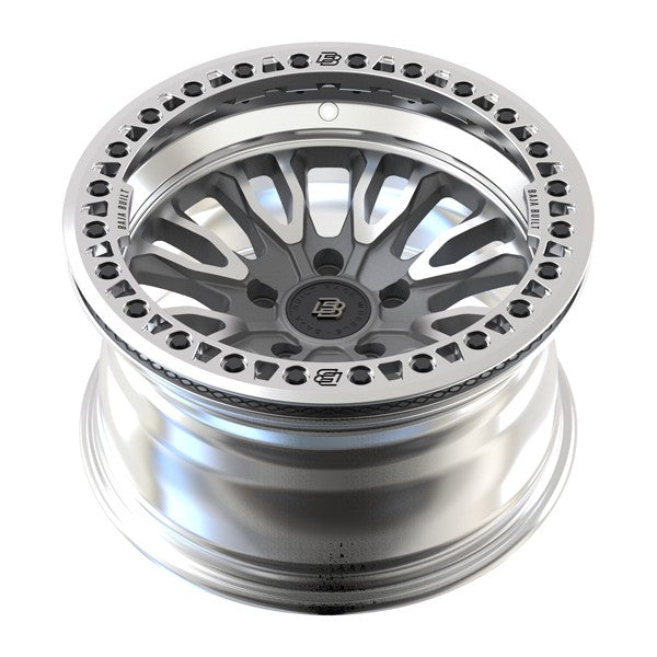 Baja Built バハビルト Renegade Cast Beadlock | Machined Raw (raw ring & black bolts) キャストホイール