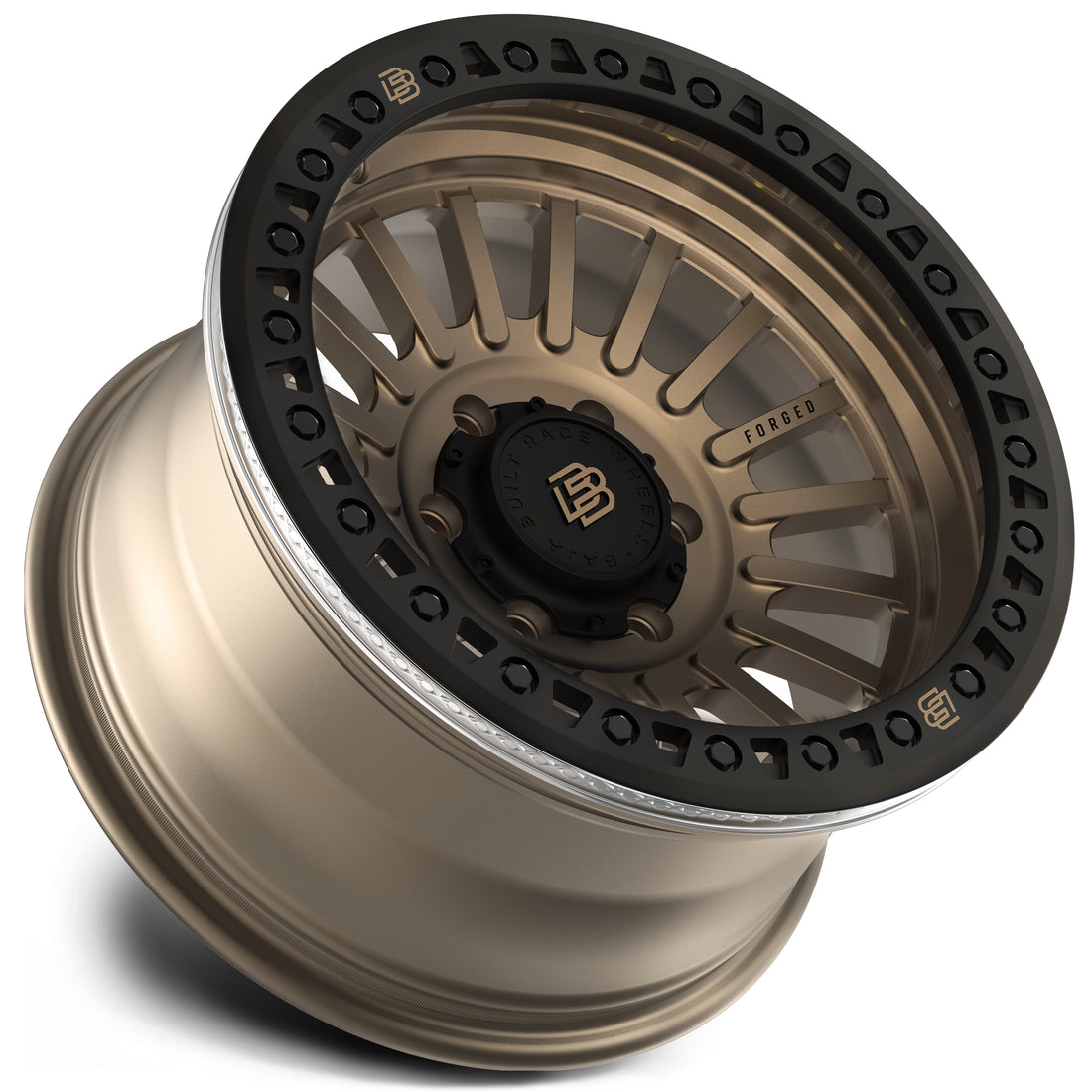Baja Built バハビルト Maverick Forged Beadlock | Satin Bronze (black ring & black bolts) フォージドホイール