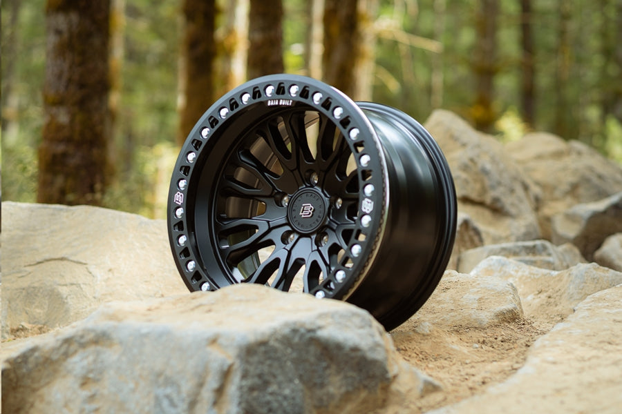 Baja Built バハビルト Renegade Cast Beadlock | Matt Black (black ring & aluminum bolts) キャストホイール