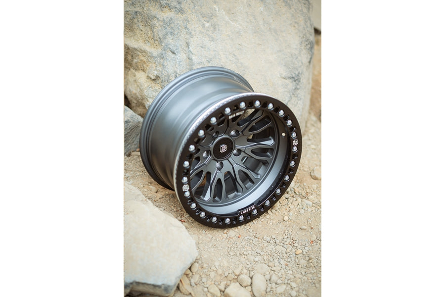 Baja Built バハビルト Renegade Cast Beadlock | Satin Graphite (black ring & aluminum bolts) キャストホイール