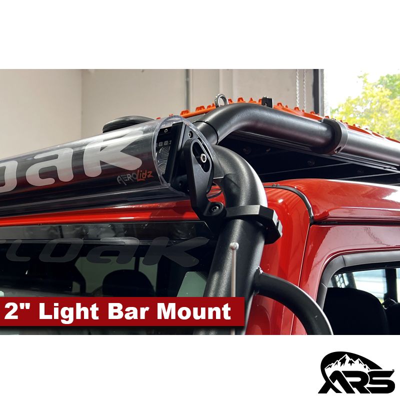 Adventure Rack Systems ライトバー用ビレットアルミマウント 2インチ チューブ対応