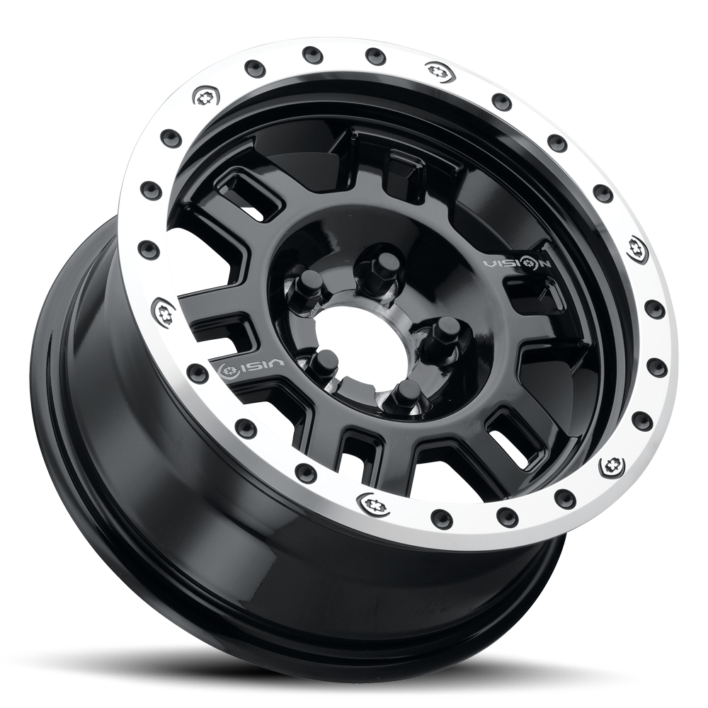 Vision Wheel ビジョンホイール 398 Competition Manx | Gloss Black Machined Lip