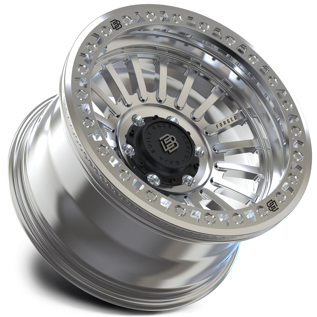 Baja Built バハビルト Maverick Forged Beadlock | Machined Raw (raw ring & aluminum bolts) フォージドホイール