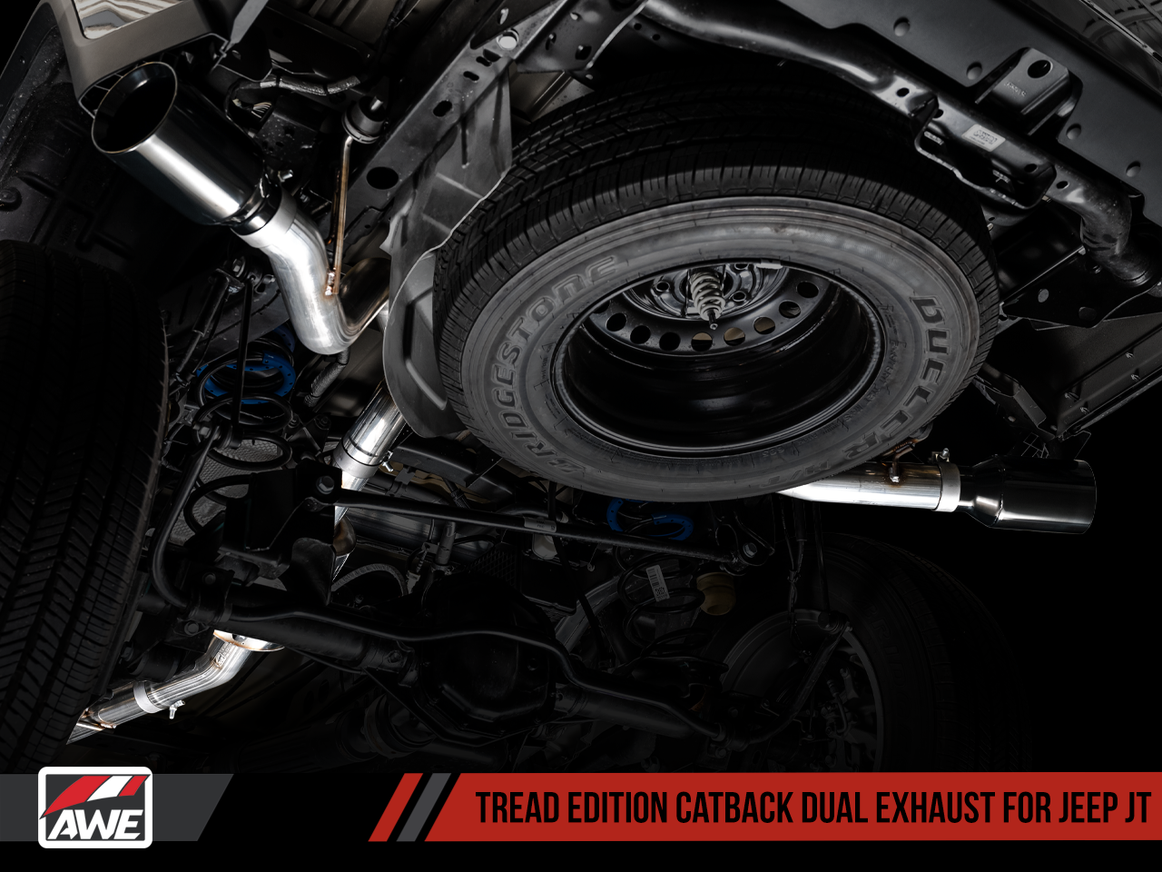 AWE Tuning Tread Edition トレッドエディション ダブル出しステンレスマフラー (JTグラディエーター)