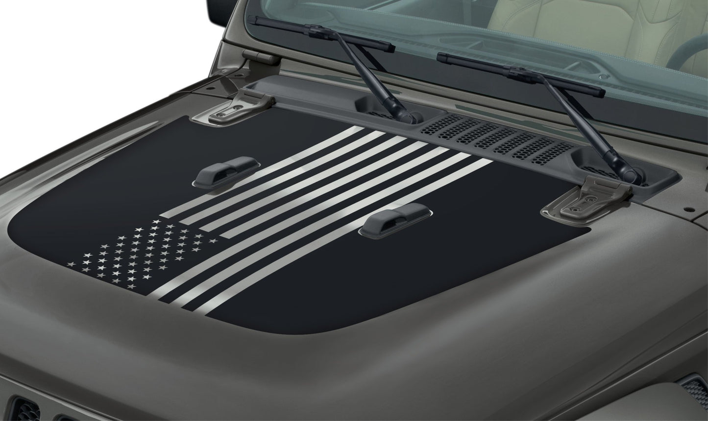 MOPAR 純正 フード デカール アメリカンフラッグ 星条旗 (JL/JT)