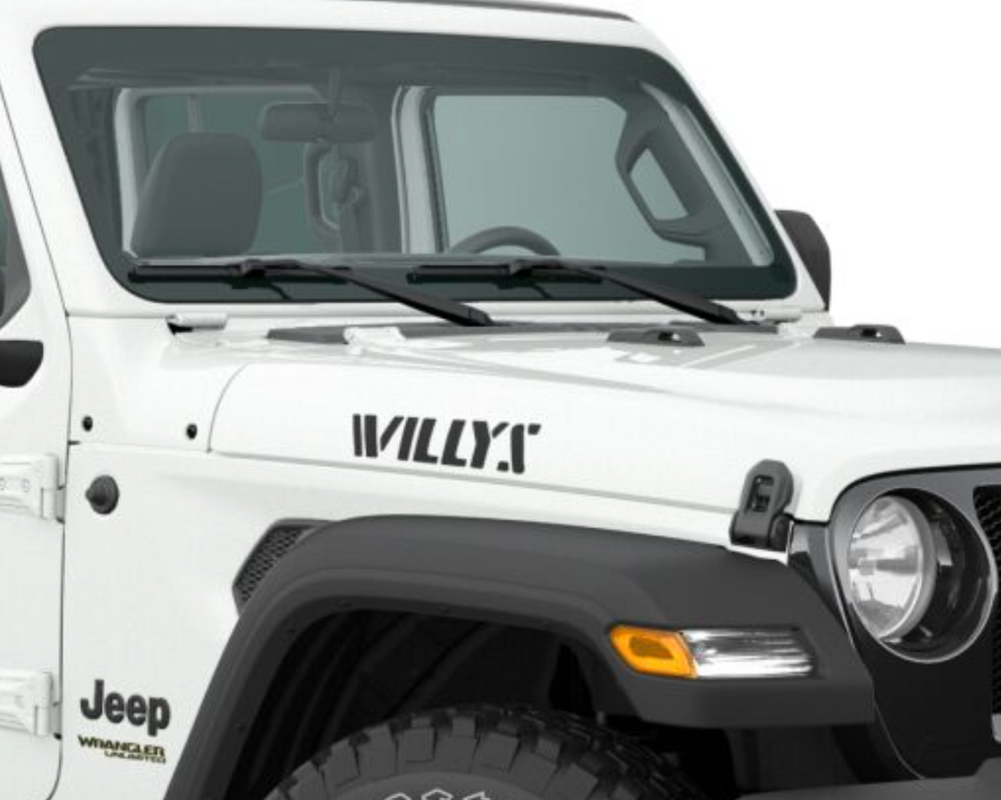 MOPAR Willys ボンネットフードデカール (JL/JT)