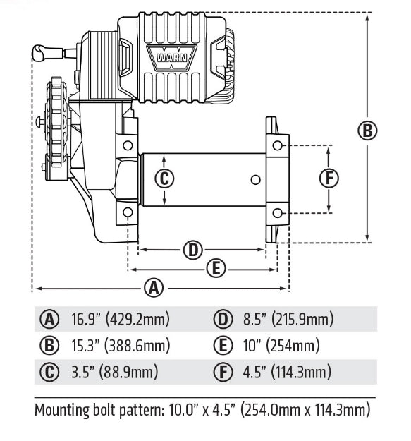 WARN M8274 10,000lb ウィンチ