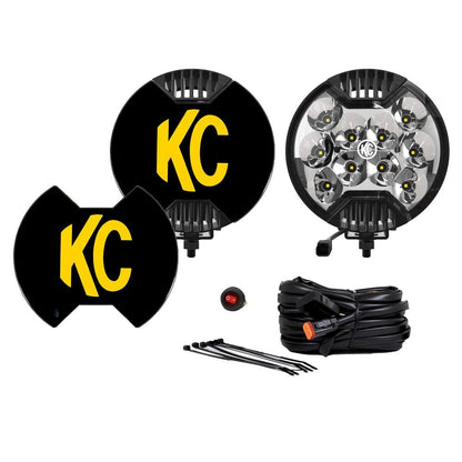 KC HiLiTES KCハイライツ 6インチ スリムライト LED ペア 6" SlimLite LED - 2-Light System - 50W Spot Beam