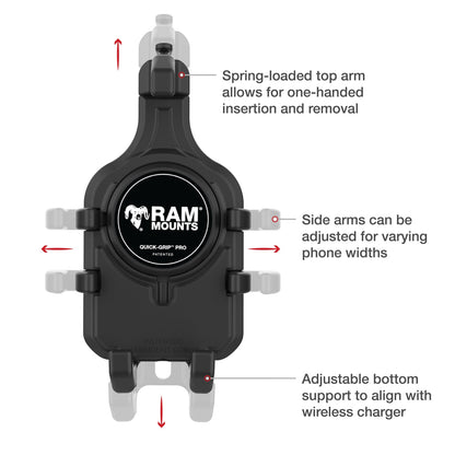 RAM MOUNTS ラムマウント Quick-Grip Pro クイックグリップ プロ 吸盤スマホホルダー（ミディアム）
