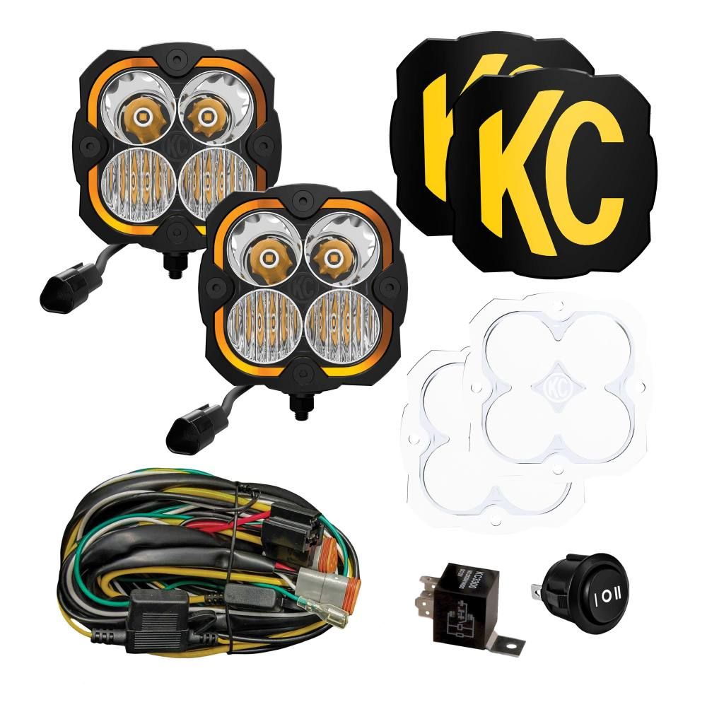 アーリーショベル　外し　KC バイク用ライト モデル5 KC HiLiTES Aピラー/ディッチ/カウルライトマウントキット (ランクル