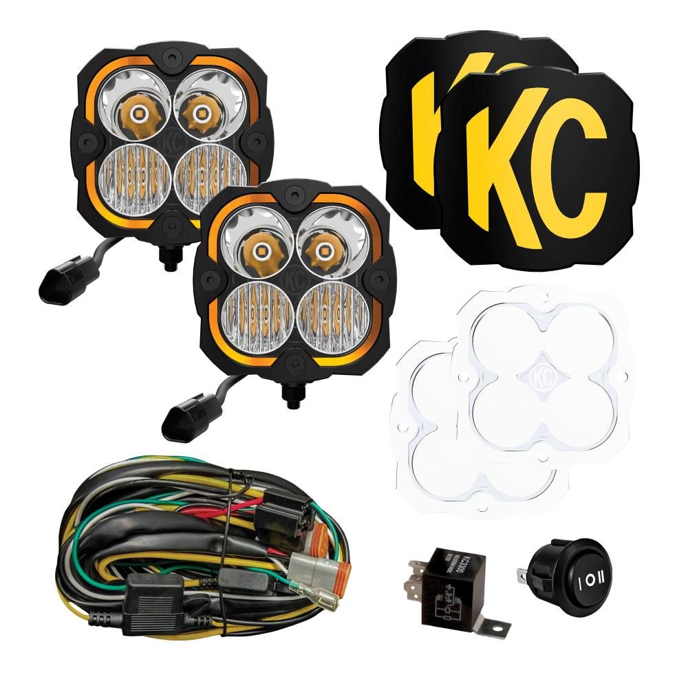 KC HiLiTES KCハイライツ フレックス エラ4 ペア FLEX ERA 4 - 2-Light Master LED Light Pod Kit