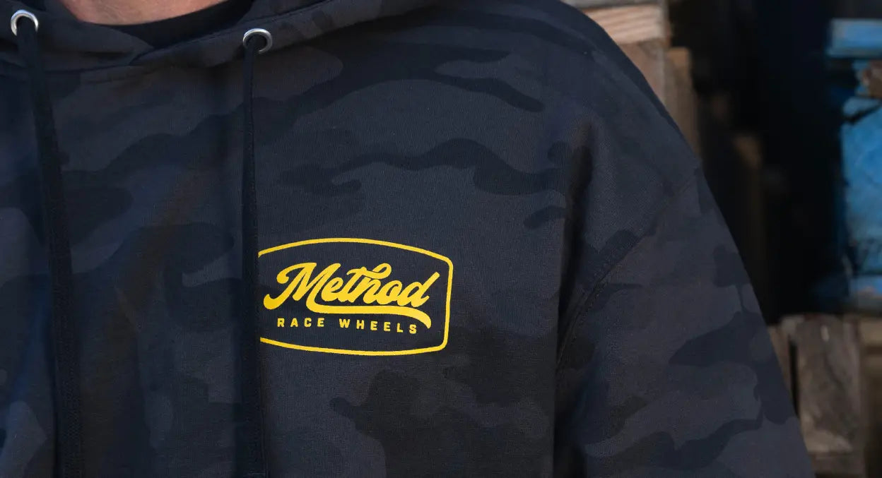 Method メソッド Camo Script Badge Pullover Hoodie Black Camo