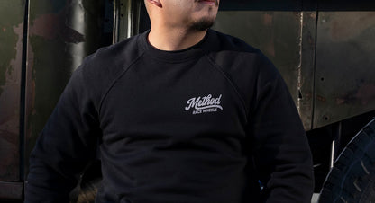 Method メソッド Classic Script Crewneck Sweatshirt Black