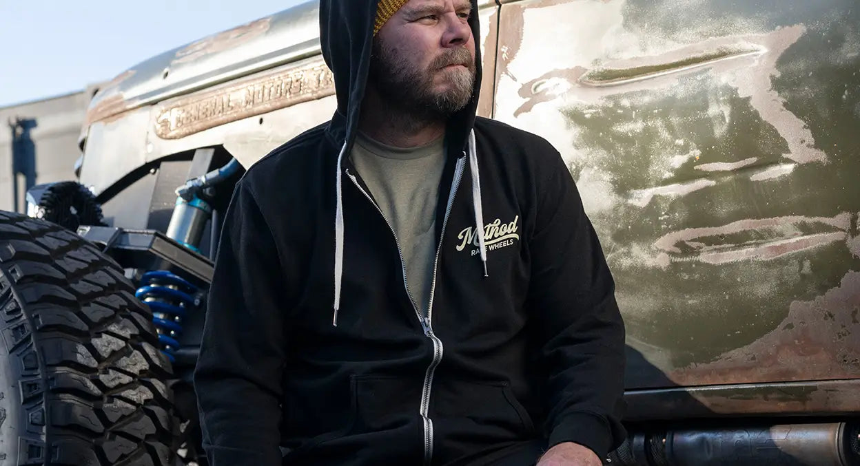 Method メソッド Classic Script Zip-Up Hoodie Black