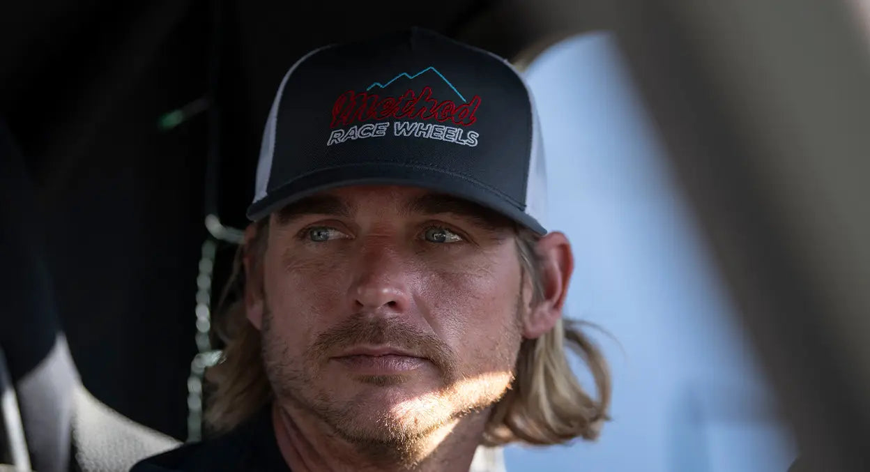 Method Race Wheels Neon Mountain Curvebill Trucker Hat Snapback Charcoal/White