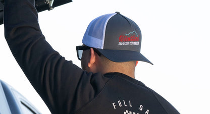 Method メソッド Neon Mountain Curvebill Trucker Hat Snapback Charcoal/White