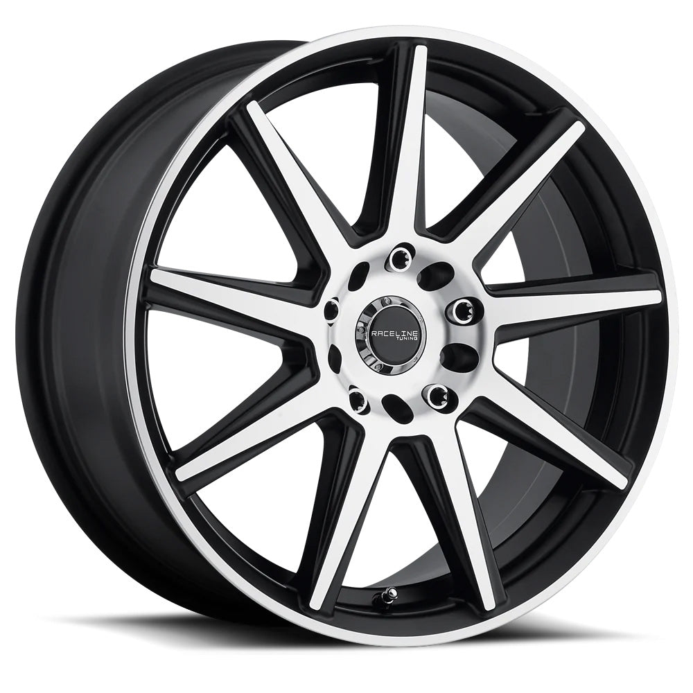 Raceline Wheels レースライン ホイール 144M Storm | Black w/ Machined face