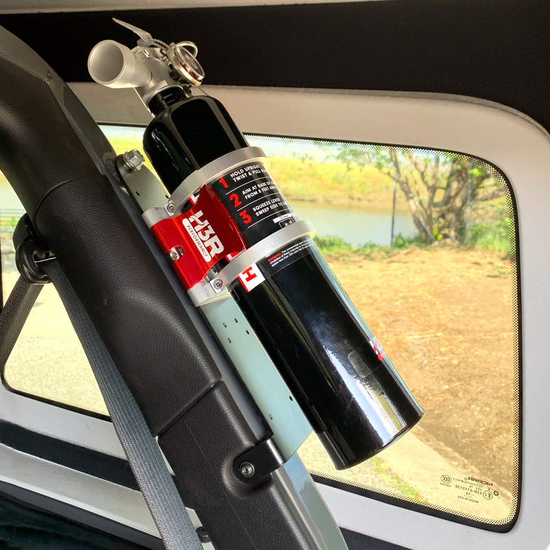 H3R JLラングラー専用 リアロールバー用 消火器取付けマウント Fire Extinguisher Mount