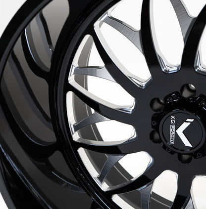 KG1 FORGED ホイール KF022 GALACTIC | GLOSS BLACK MILLED