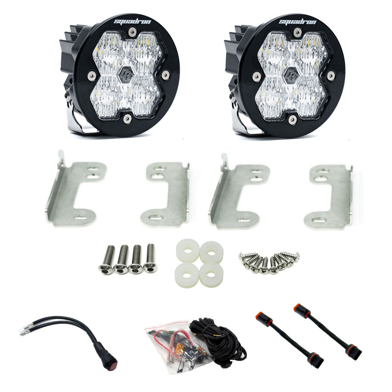 Baja Designs JL/JT専用 スクワドロン-R 2.0 スポーツ フォグ ポケットライト キット（サハラバンパー用）