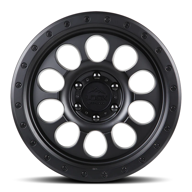 Lock Off Road Wheels ロックオフロード ホイール 50CAL | Matte Black w/ Matte Black Ring