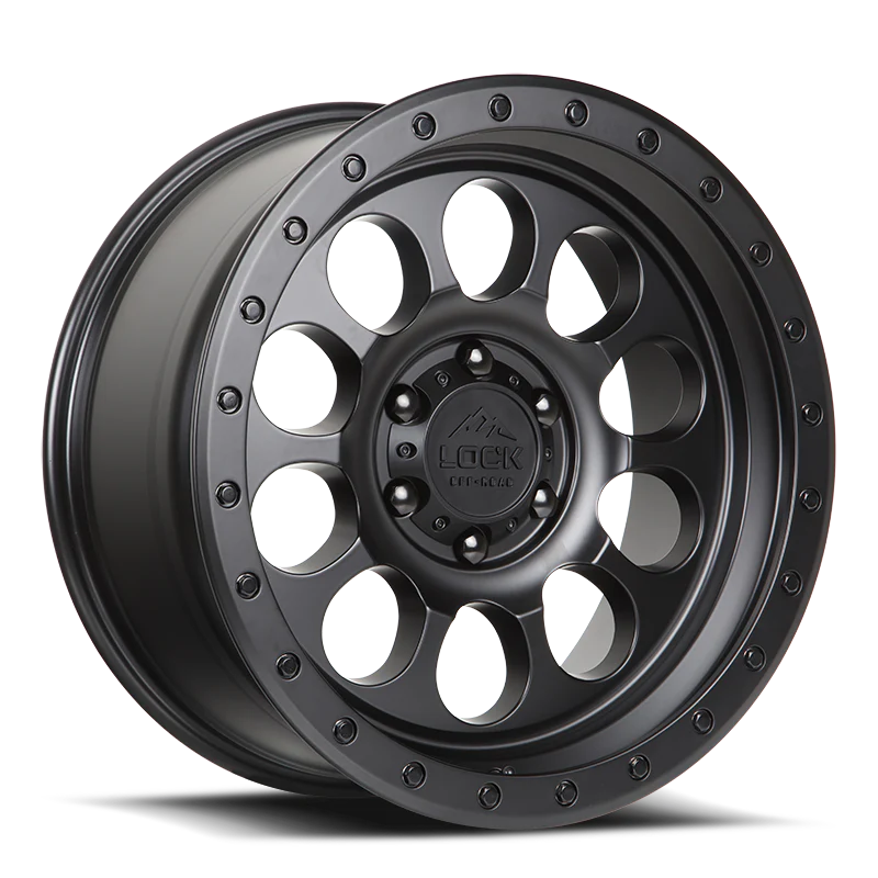 Lock Off Road Wheels ロックオフロード ホイール 50CAL | Matte Black w/ Matte Black Ring