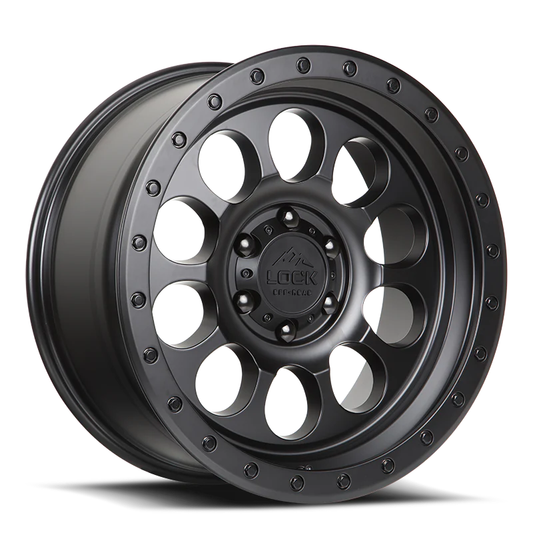 Lock Off Road Wheels ロックオフロード ホイール 50CAL | Matte Black w/ Matte Black Ring