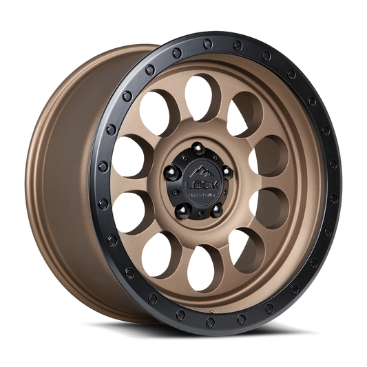 Lock Off Road Wheels ロックオフロード ホイール 50CAL | Matte Desert Bronze w/ Matte Black Ring