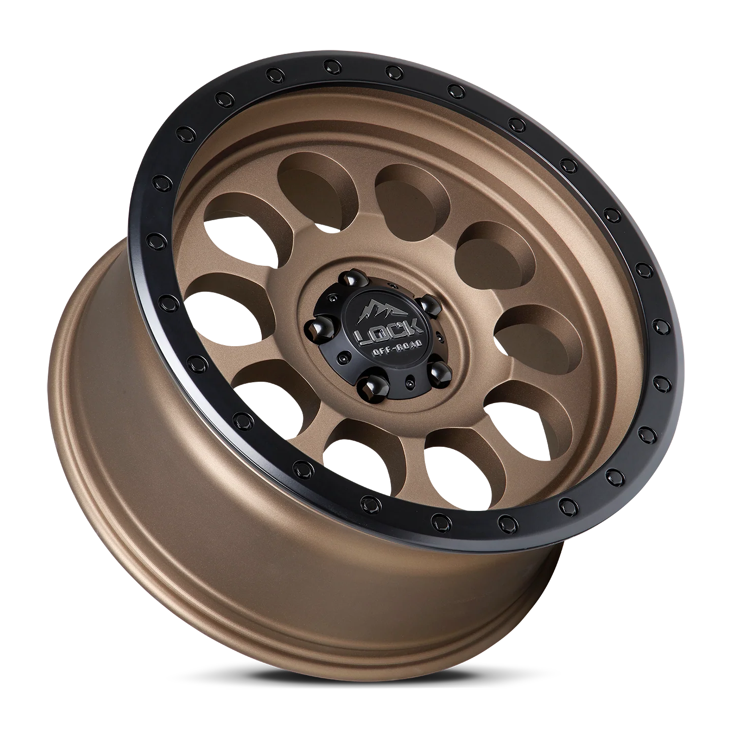 Lock Off Road Wheels ロックオフロード ホイール 50CAL | Matte Desert Bronze w/ Matte Black Ring
