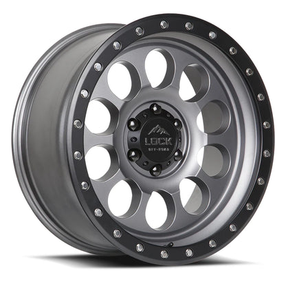 Lock Off Road Wheels ロックオフロード ホイール 50CAL | Matte Gray w/ Matte Black Ring