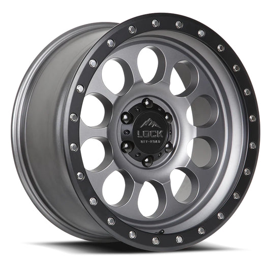 Lock Off Road Wheels ロックオフロード ホイール 50CAL | Matte Gray w/ Matte Black Ring
