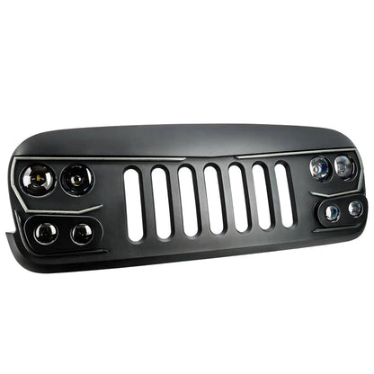 Oracle Lighting JKラングラー用 VECTOR Pro Series II フルLEDグリル (ヘッドライト＆DRL一体型)