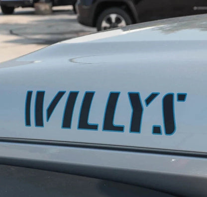 MOPAR Willys ボンネットフードデカール (JL/JT)