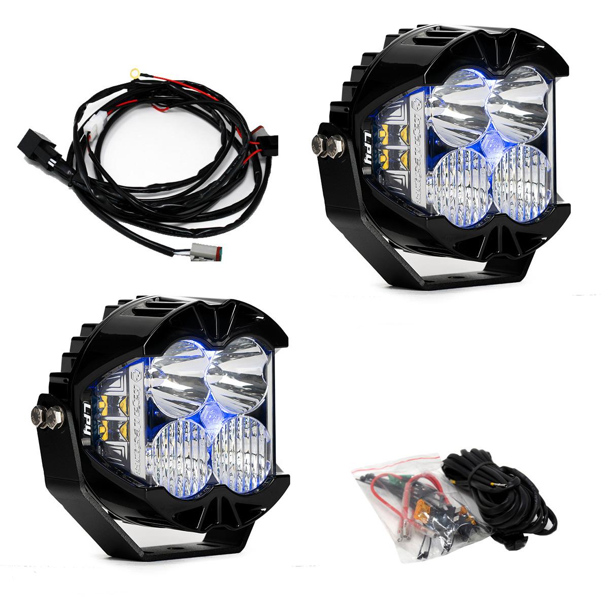 Baja Designs LP4 プロ LED AUXライト (ペア、カラーバックライト
