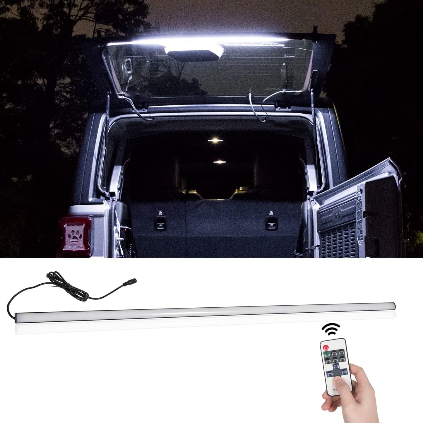 テイルゲートガラス LEDライト カーゴライト (JL、JKラングラー)