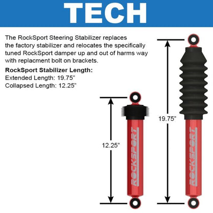 Metalcloak メタルクローク RockSport Red ステアリング スタビライザー (JL/JT)